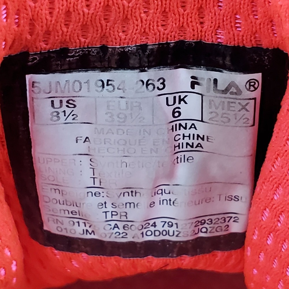 Fila AT Peake 24 TN 5JM01954-263 Womens Gray Synthetic Athletic Hiking Shoes 8.5 - Picture 9 of 9